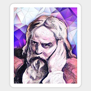 Snorri Sturluson Pink Portrait | Snorri Sturluson Artwork 8 Magnet